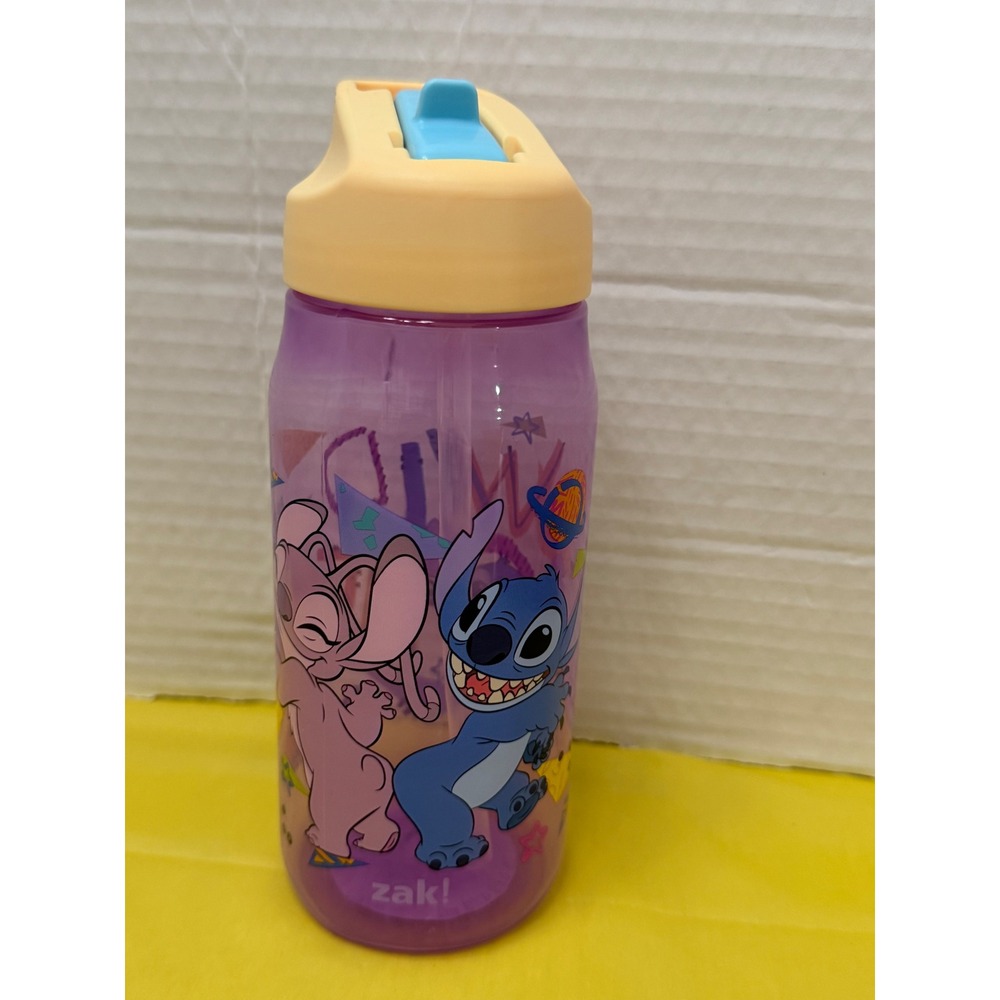 Zak Disney Lilo & Stitch Wild One Water Bottle Purple Angel Flip Spout 16oz